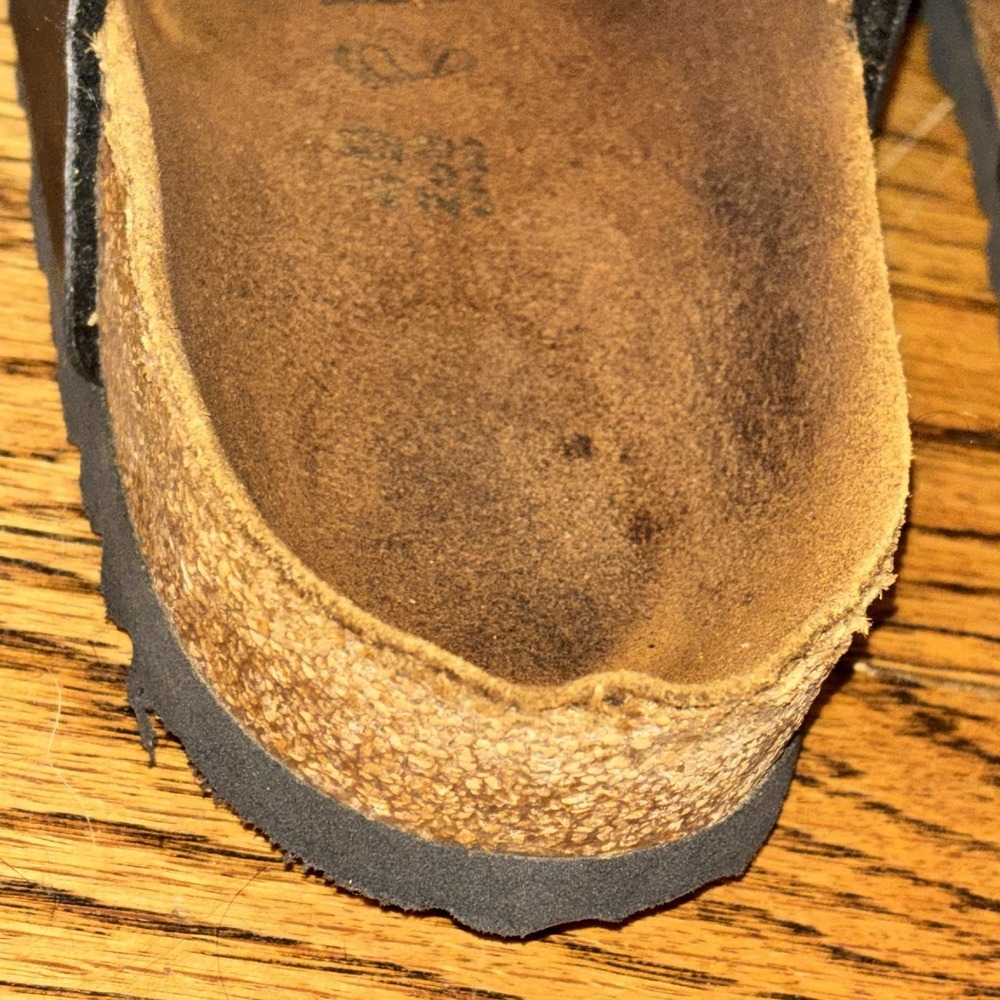 Birkenstock Mayari Black Birko-Flor Toe Loop Sandals Womens 40 L9 M7 - Picture 9 of 13